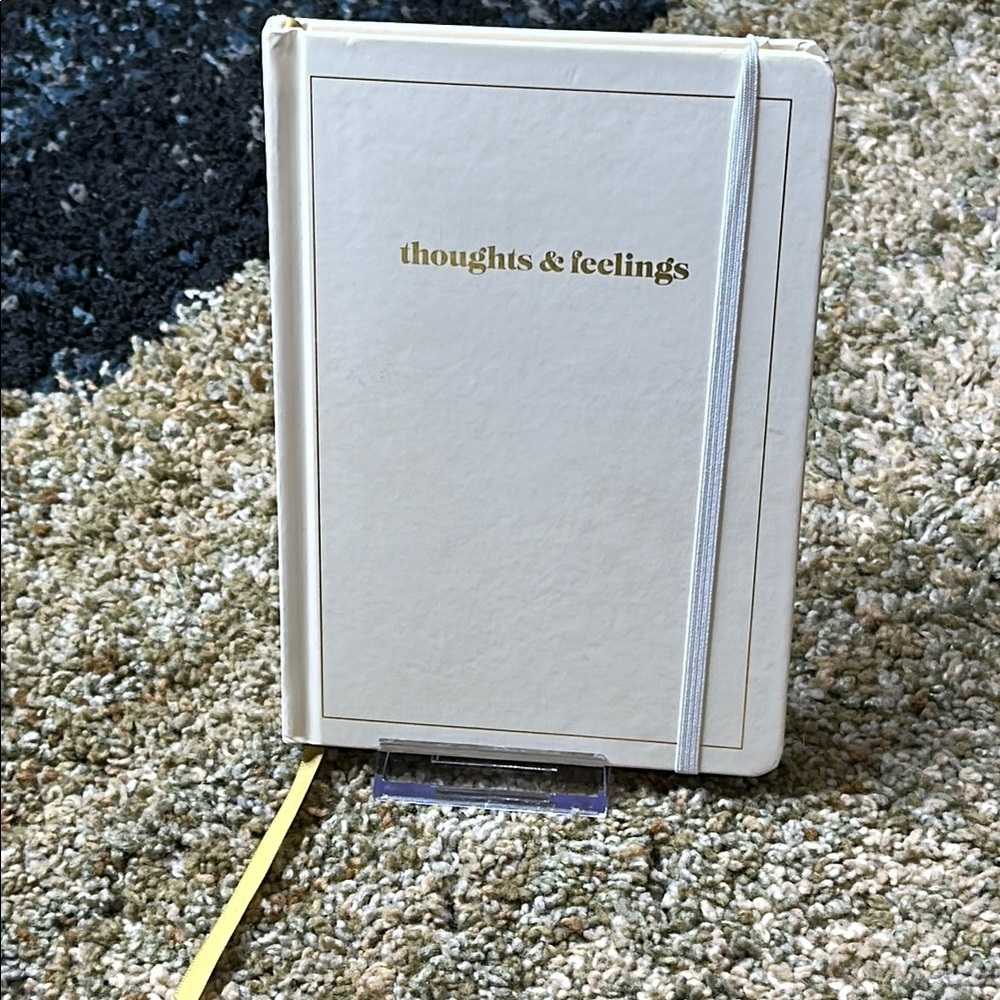 OpalHouse Thoughts & Ideas White Journal with Gold Text & Trim NWT *see all pics